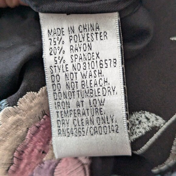 Nygard Collection Floral Embroidered Long Coat - Picture 7 of 10